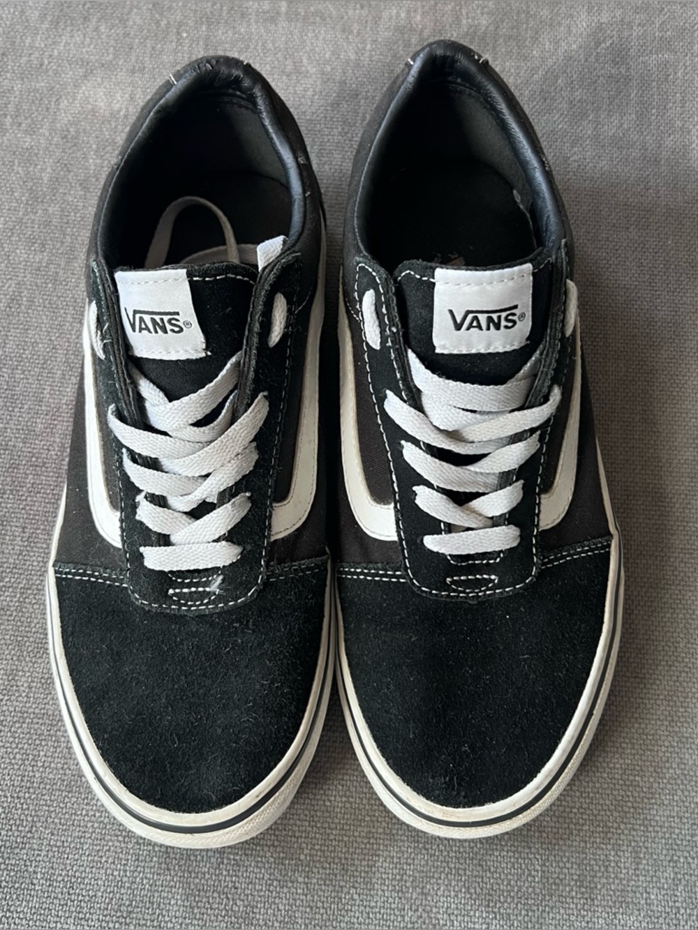 Vans Old Skool Sneakers Black White Womens 8